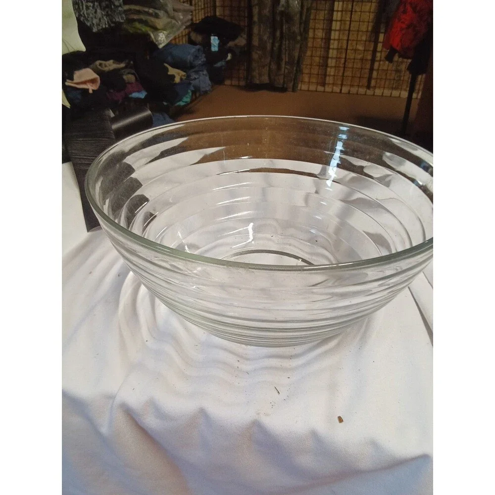Large Clear Glass Serving Bowl - 25% Off with 5+ Items